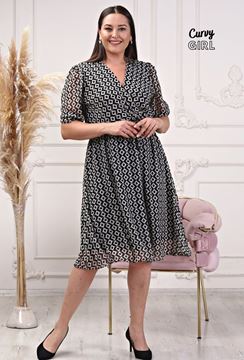 Immagine di CURVY GIRL CHIFFON ELEGANT DRESS